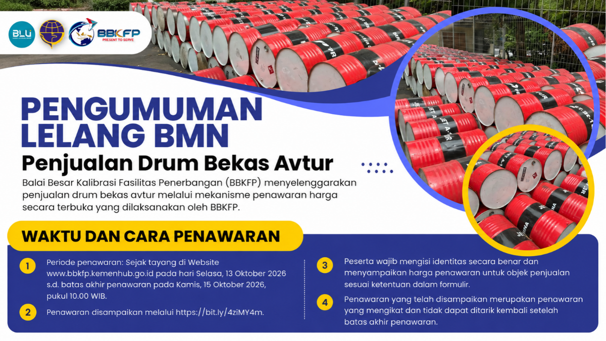LELANG PERSEDIAAN BEKAS PAKAI BERUPA DRUM AVTUR